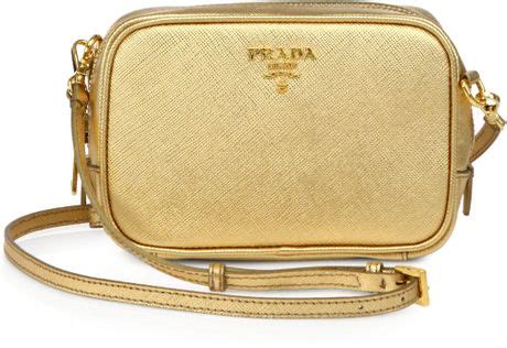prada gold crossbody bag